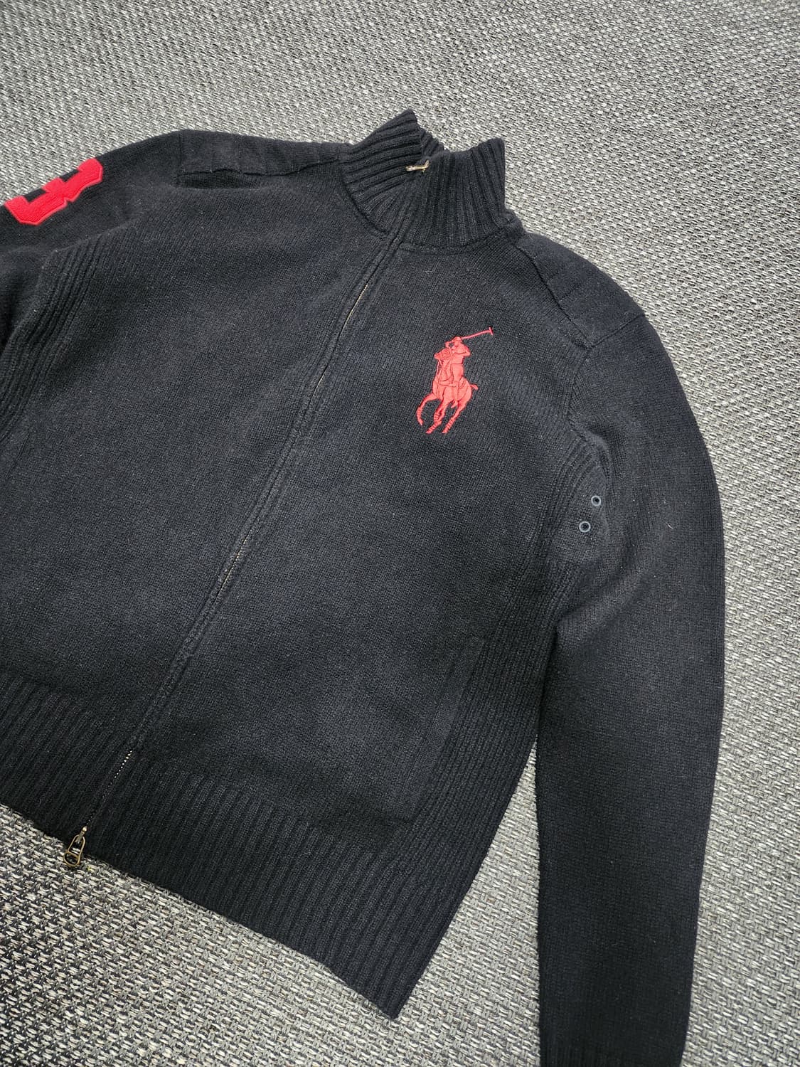폴로 랄프로렌 블랙 니트 집업 L사이즈  상품이미지7
