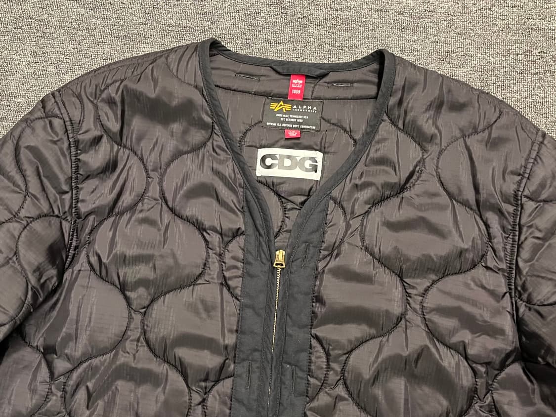 [100] 알파인더스트리 x CDG 라이너 자켓 블랙 L  상품이미지2
