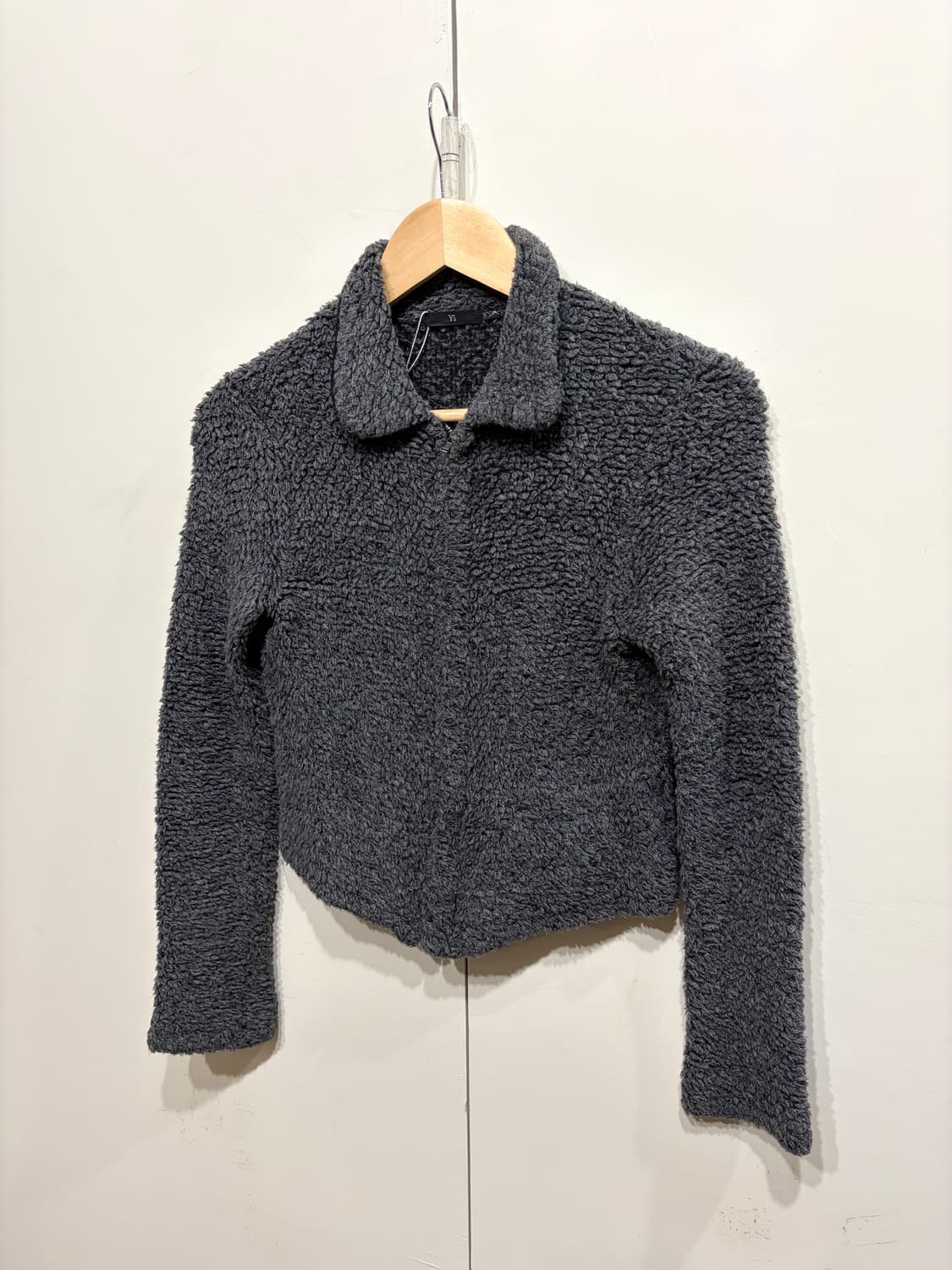 요지야마모토 부클 집업 울 니트 가디건 상품이미지3