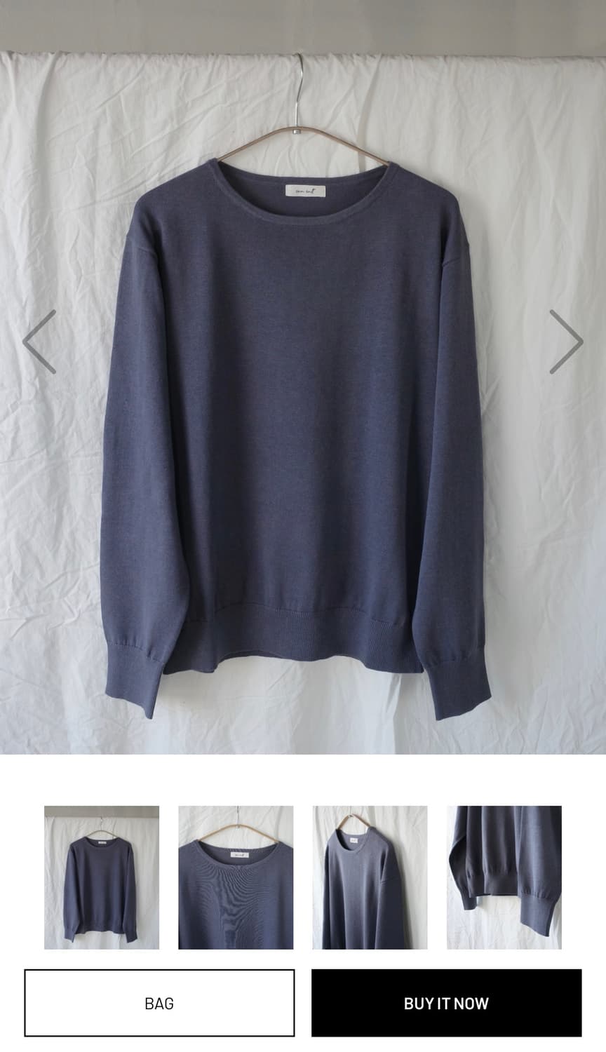 씨솔트 라미 코튼 보트넥 니트 상품이미지1