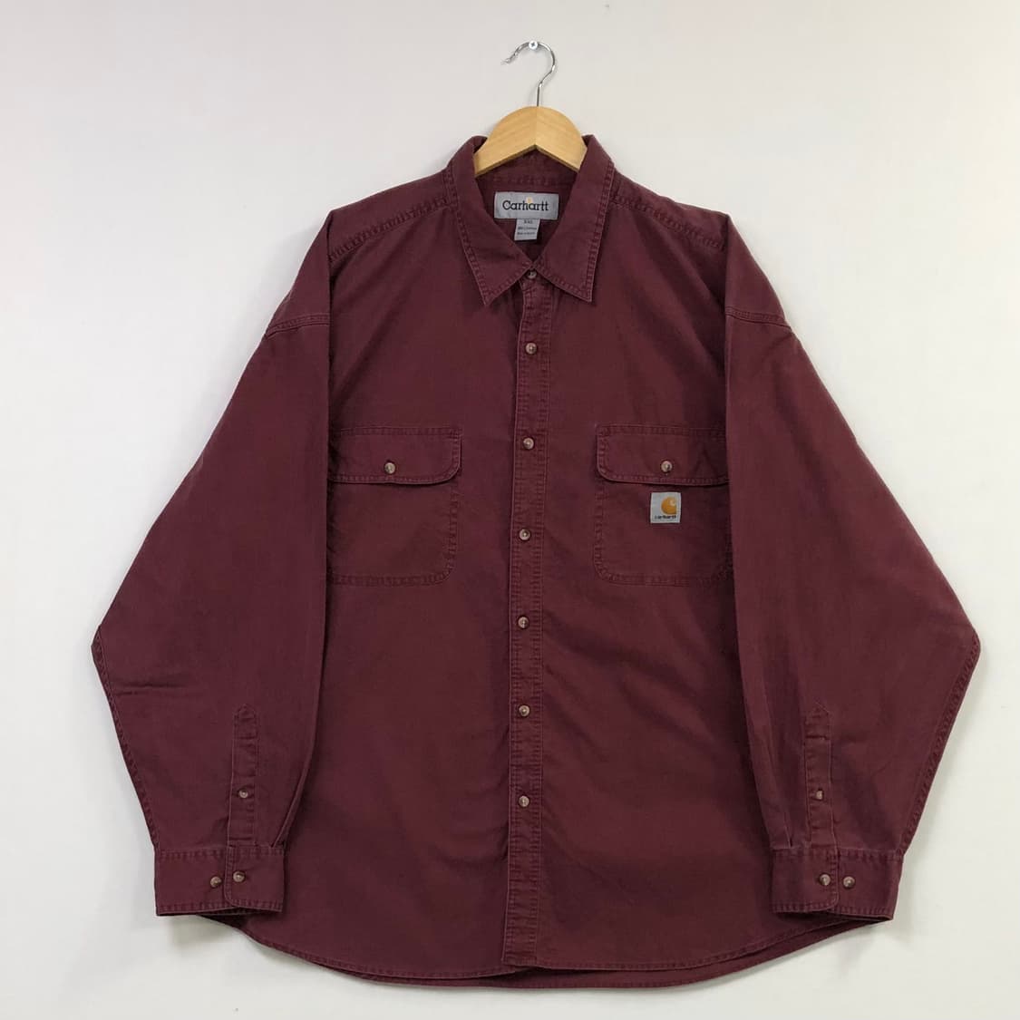 Xxl 칼하트 버건디 헤비 워크 빅셔츠 상품이미지2