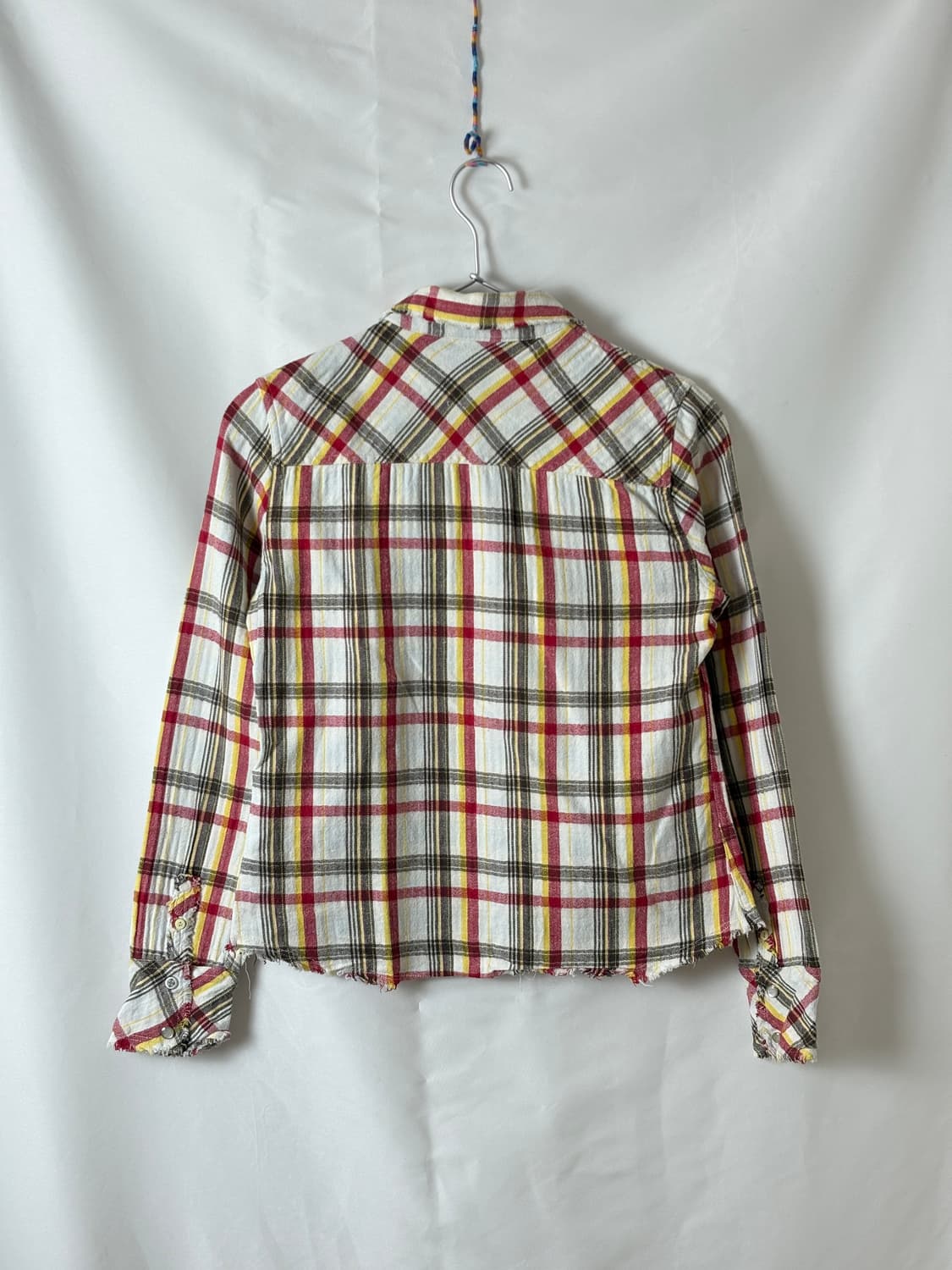 선라이즈 체크 데미지 셔츠 상품이미지5