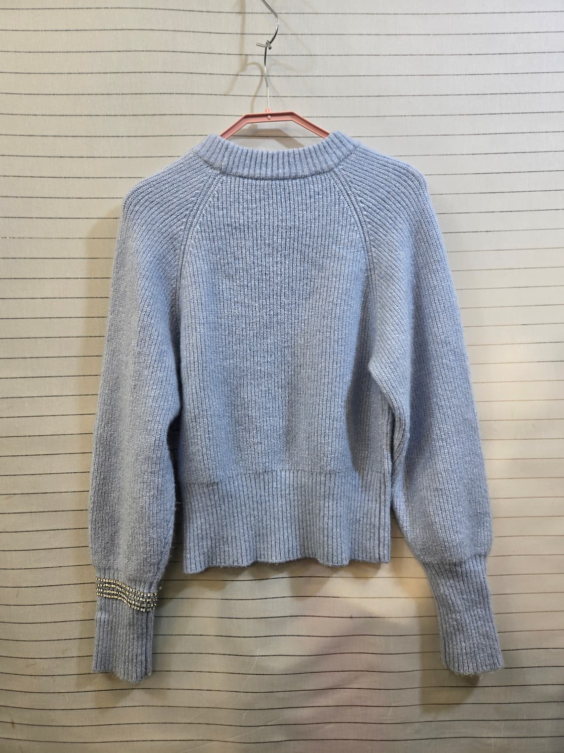 산드로블루 니트 스웨터 큐빅 장식 상품이미지9