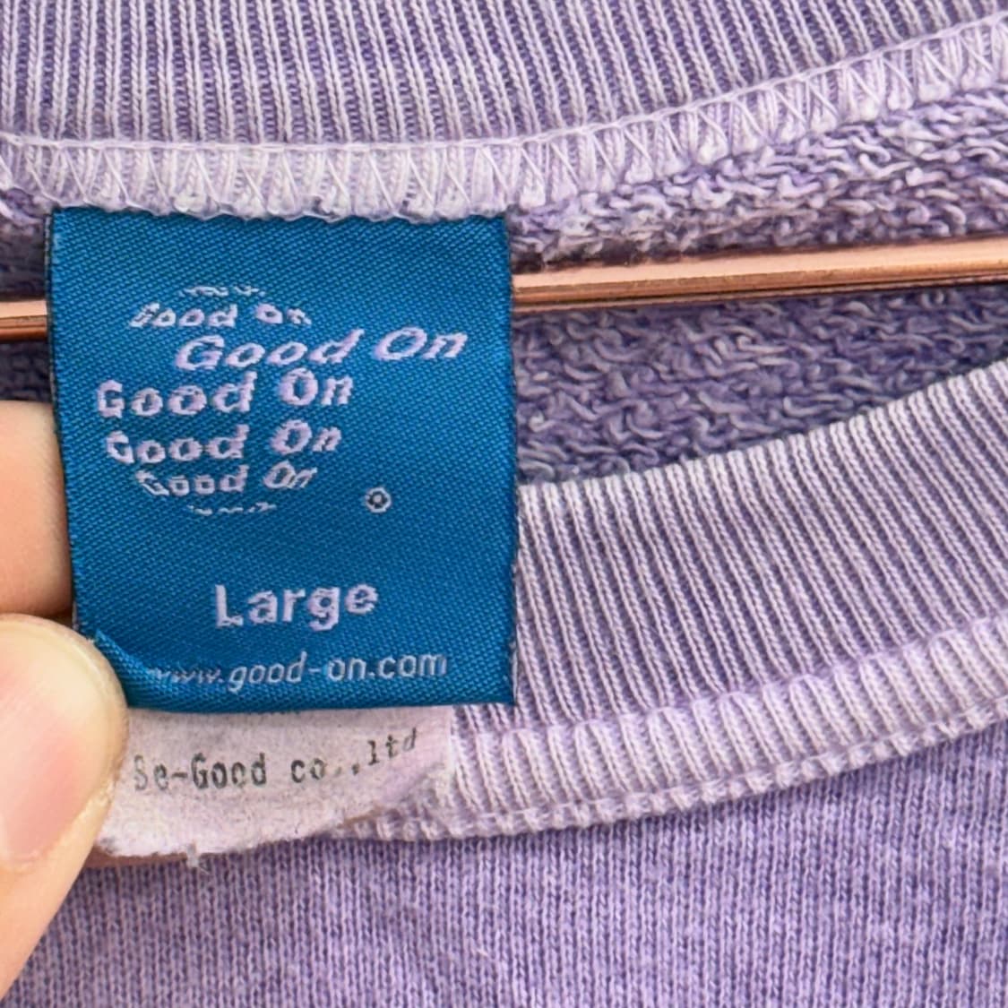 굿온 usa Good On 퍼플 맨투맨 L 상품이미지2