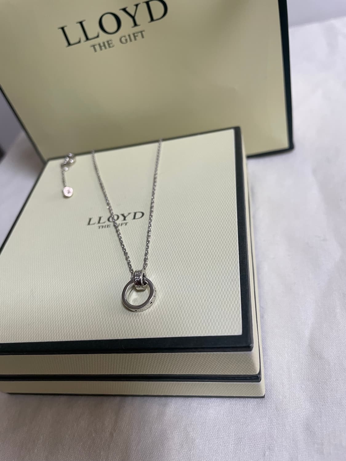 [미사용]로이드 정품 순은 실버925 인터로킹 목걸이 상품이미지2