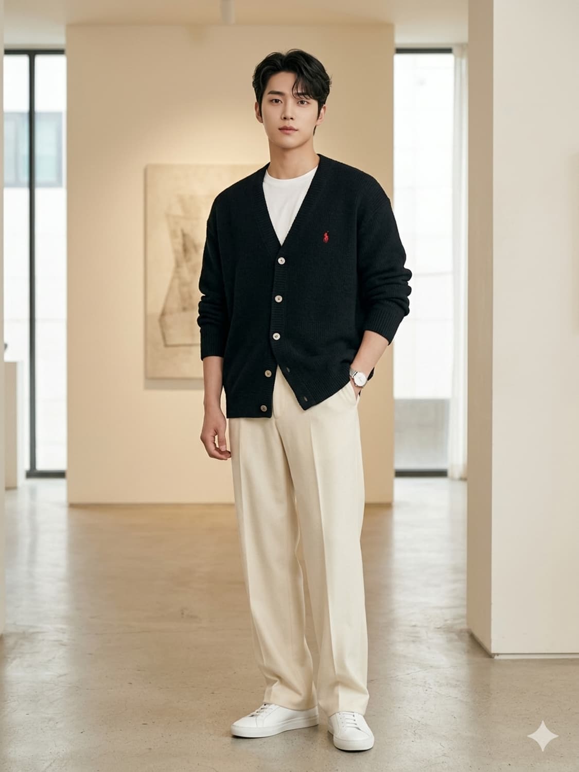 POLO RALPH LAUREN 폴로 랄프로렌 코튼 브이넥 니트 가디건 상품이미지1