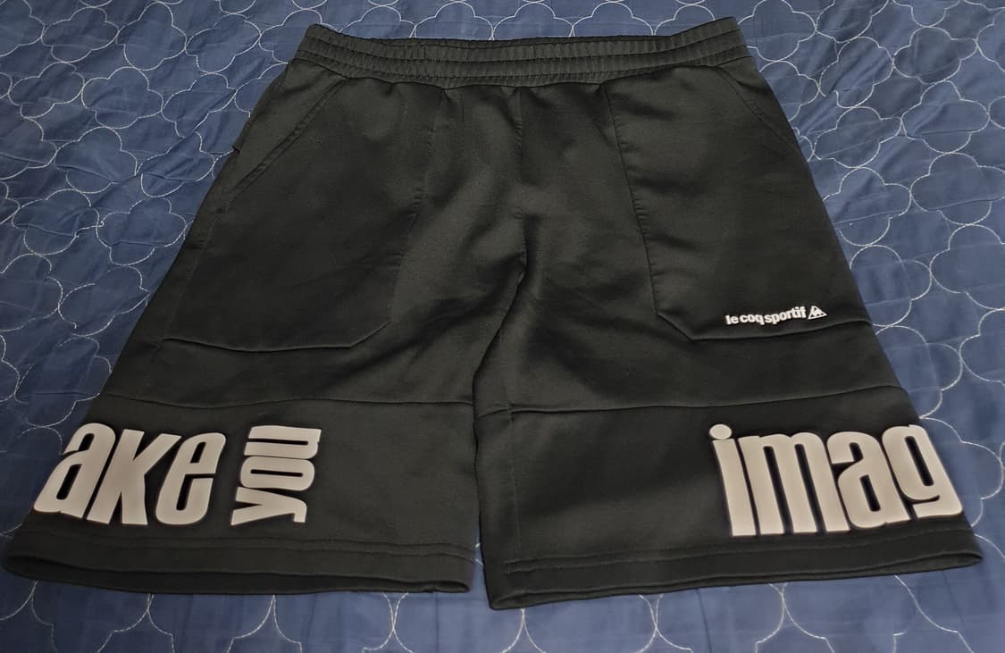 (단종매물) 르꼬끄 스트릿 워크아웃 폴리 하프팬츠 블랙 (L) 상품이미지1