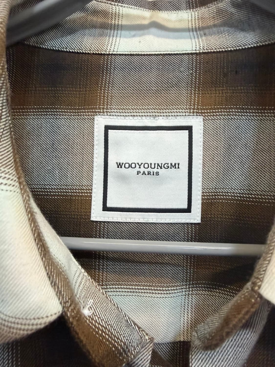 우영미 백로고 체크 셔츠 상품이미지5