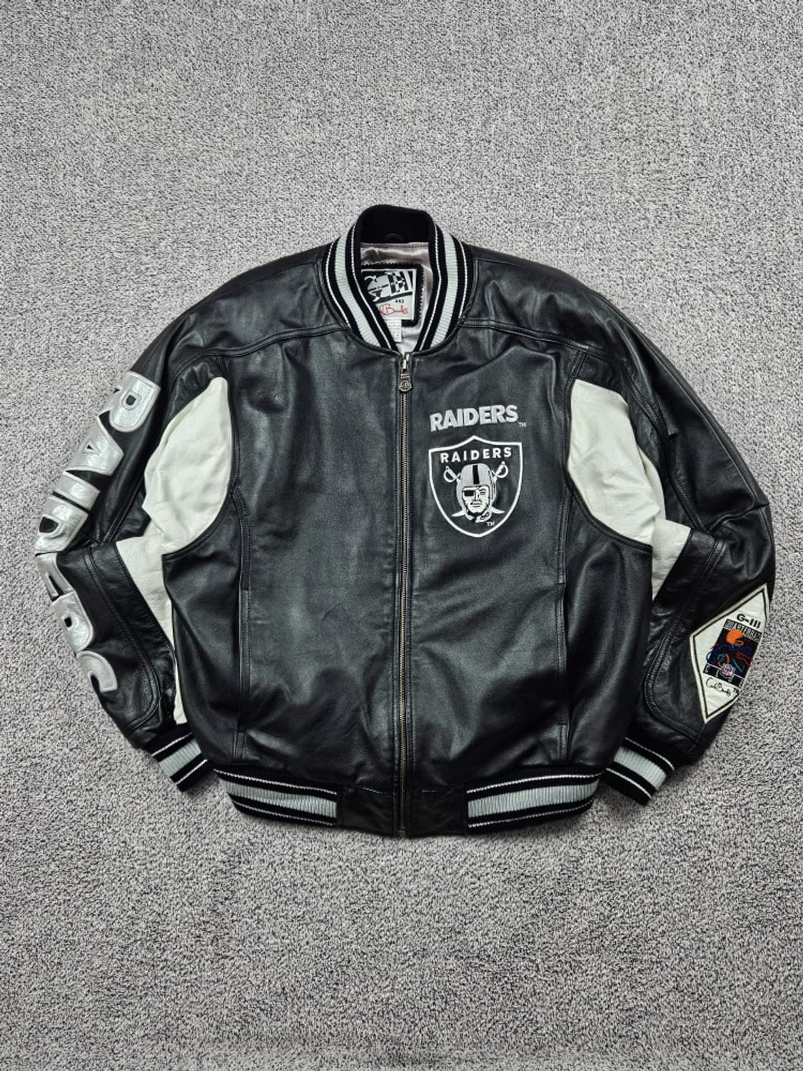 G-lii NFL 오클랜드 레이더스 배색 가죽 자켓 ( S )/ 9898 상품이미지2
