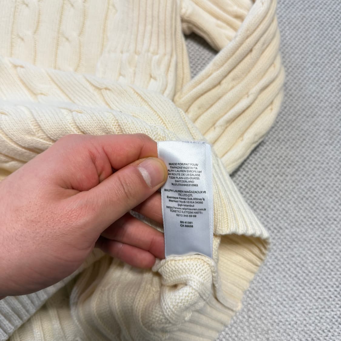 폴로 랄프로렌 브이넥 케이블 니트 상품이미지4