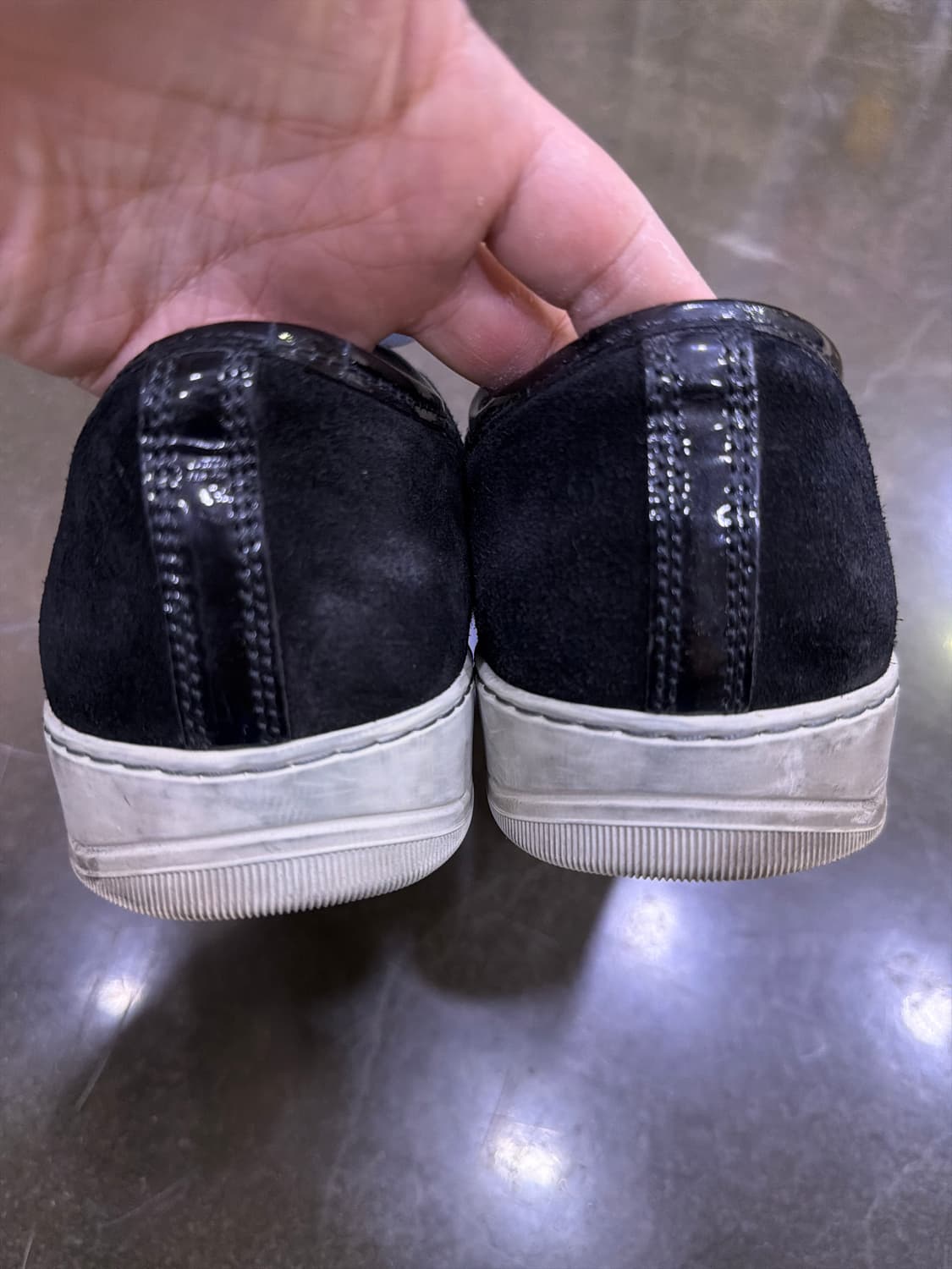 랑방 벨루어 스웨이드 스니커즈 블랙 8 사이즈 270 상품이미지7