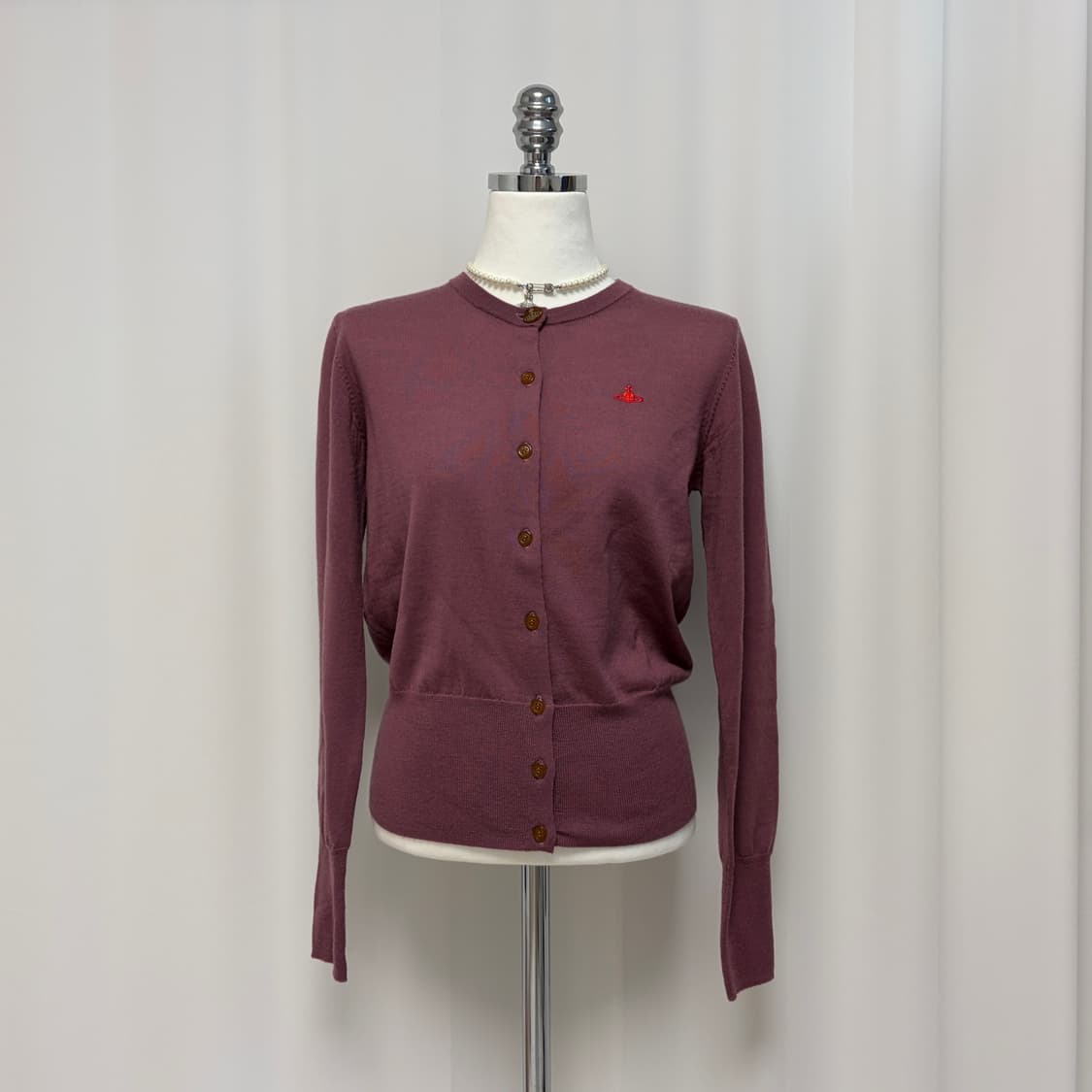 비비안웨스트우드 레드라벨 핑크 울 가디건 상품이미지3