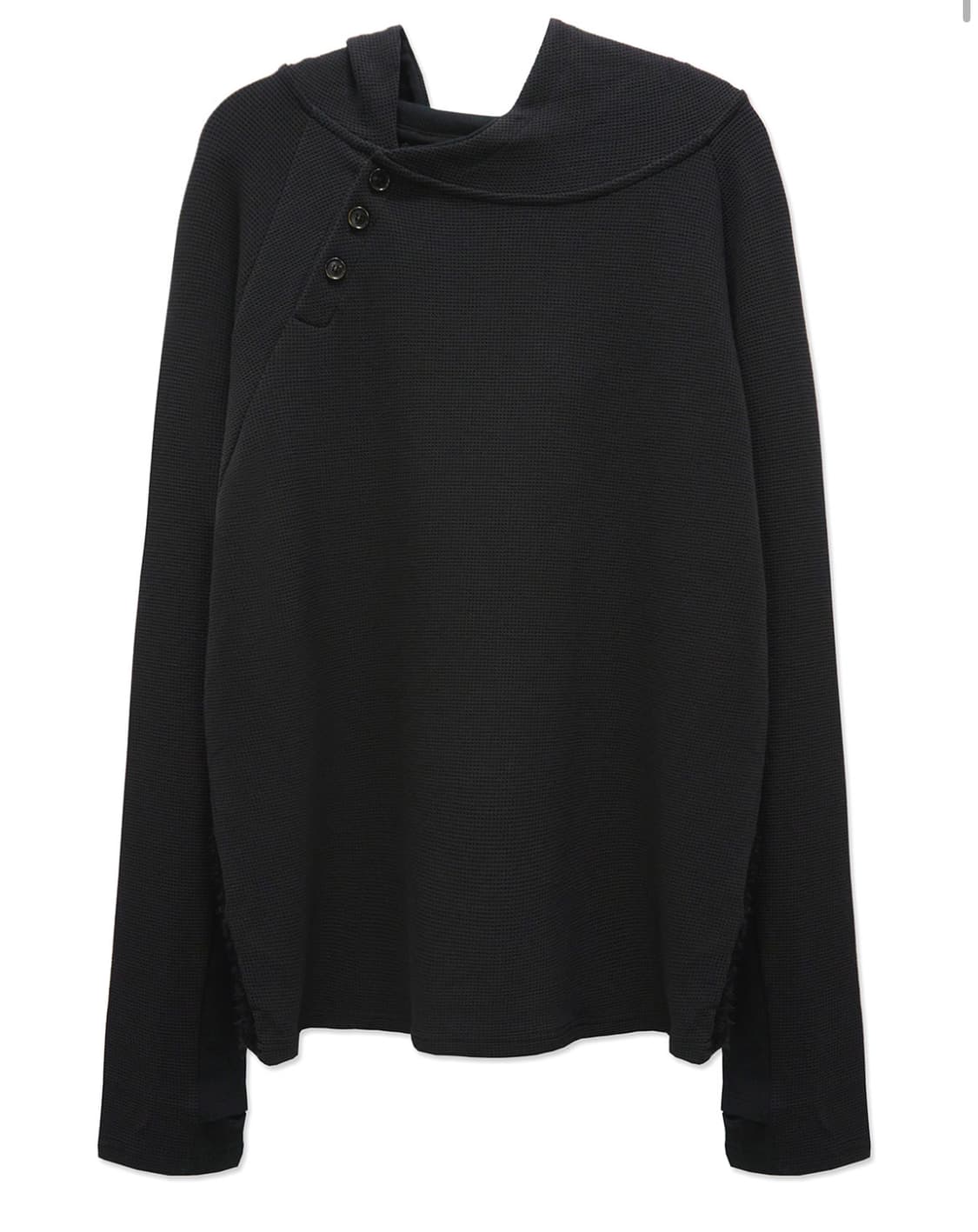 (L) Ignota CORE:13 BUTTON HOODIE 블랙 상품이미지1