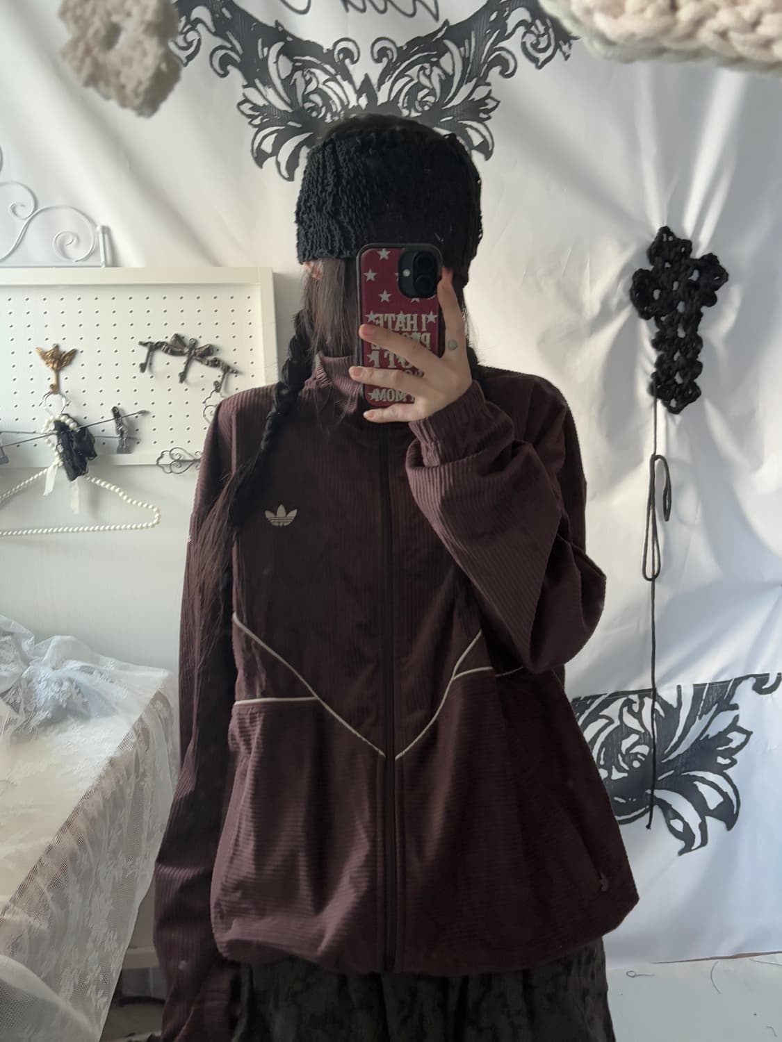 • Adidas Corduroy Burgundy Track Top 상품이미지3