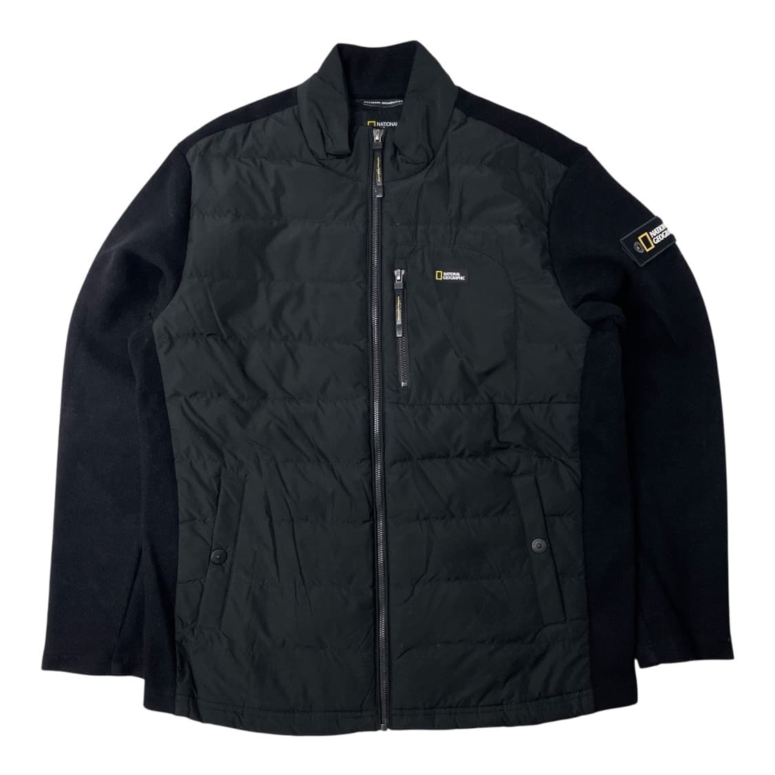 내셔널지오그래픽 블랙 패딩 니트 짚업 자켓 XL 상품이미지1