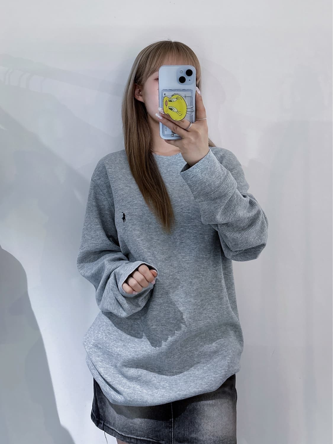 폴로랄프로렌 블랙포니 그레이 와플 롱슬리브 상품이미지1