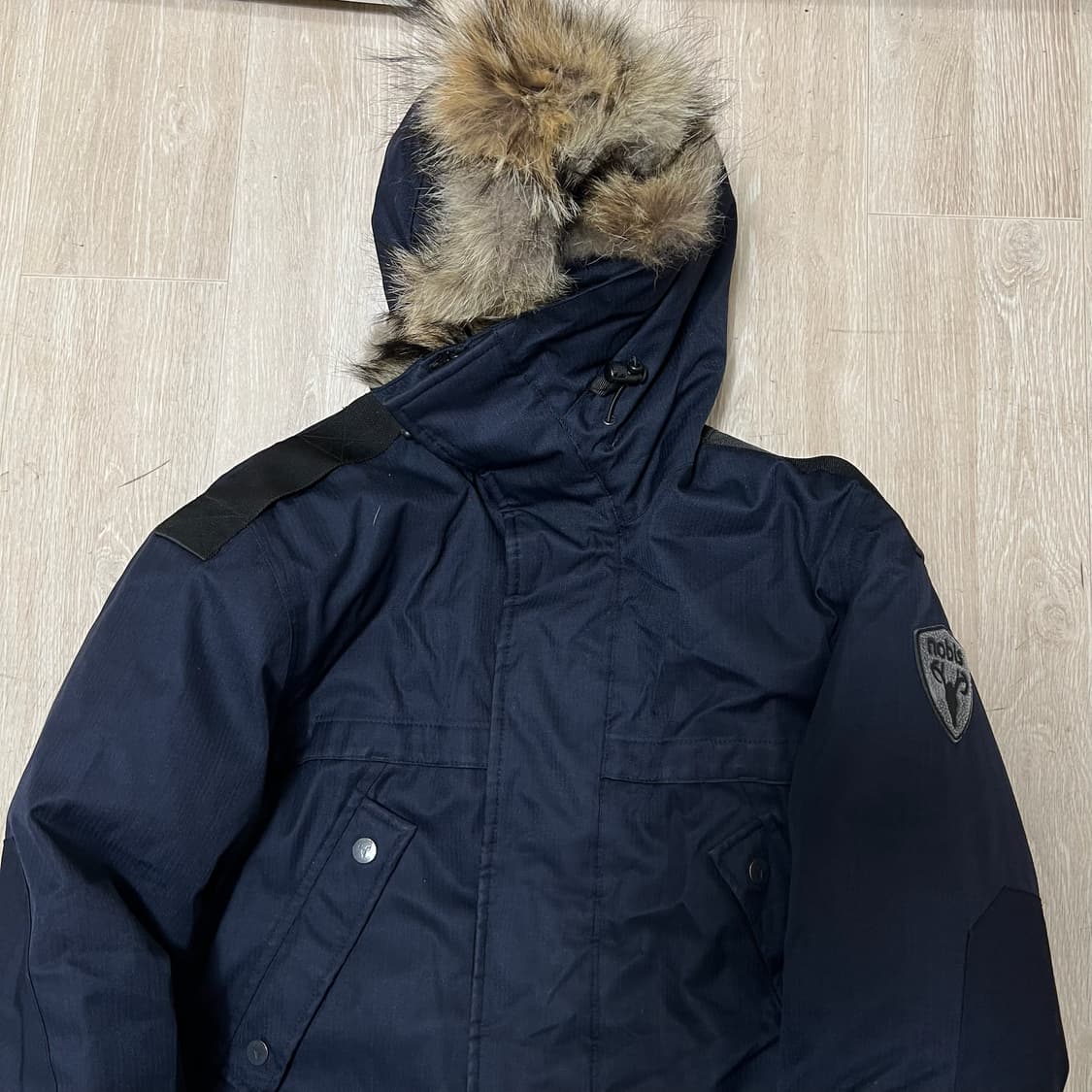 노비스 남성 와펜 퍼후드 덕다운 롱패딩 S/90  상품이미지2