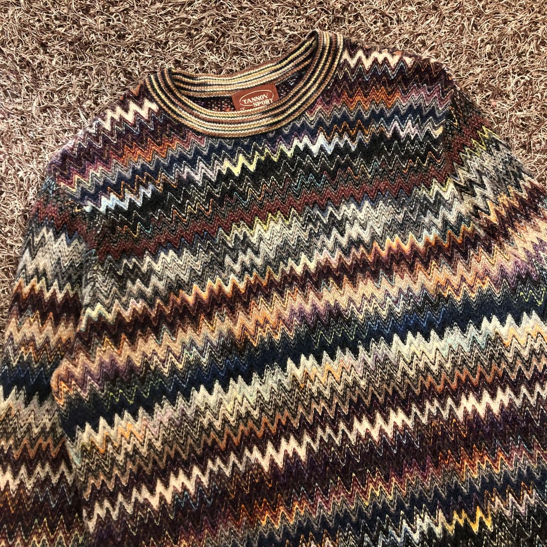 TANNOY SPORT 울 멀티컬러 패턴 니트 상품이미지2