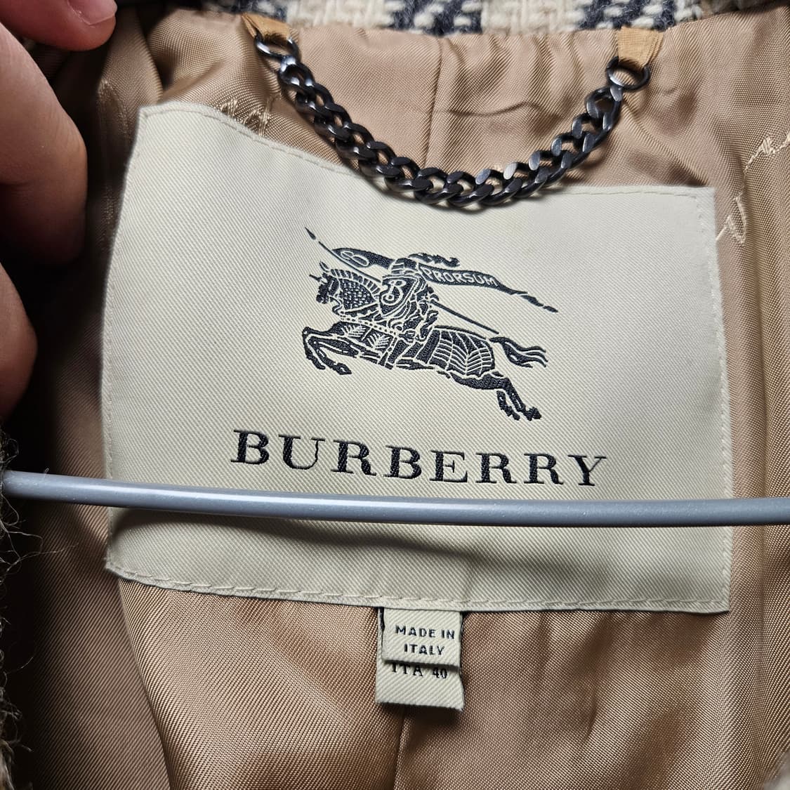 버버리 램스울 체크 코트 55 상품이미지5