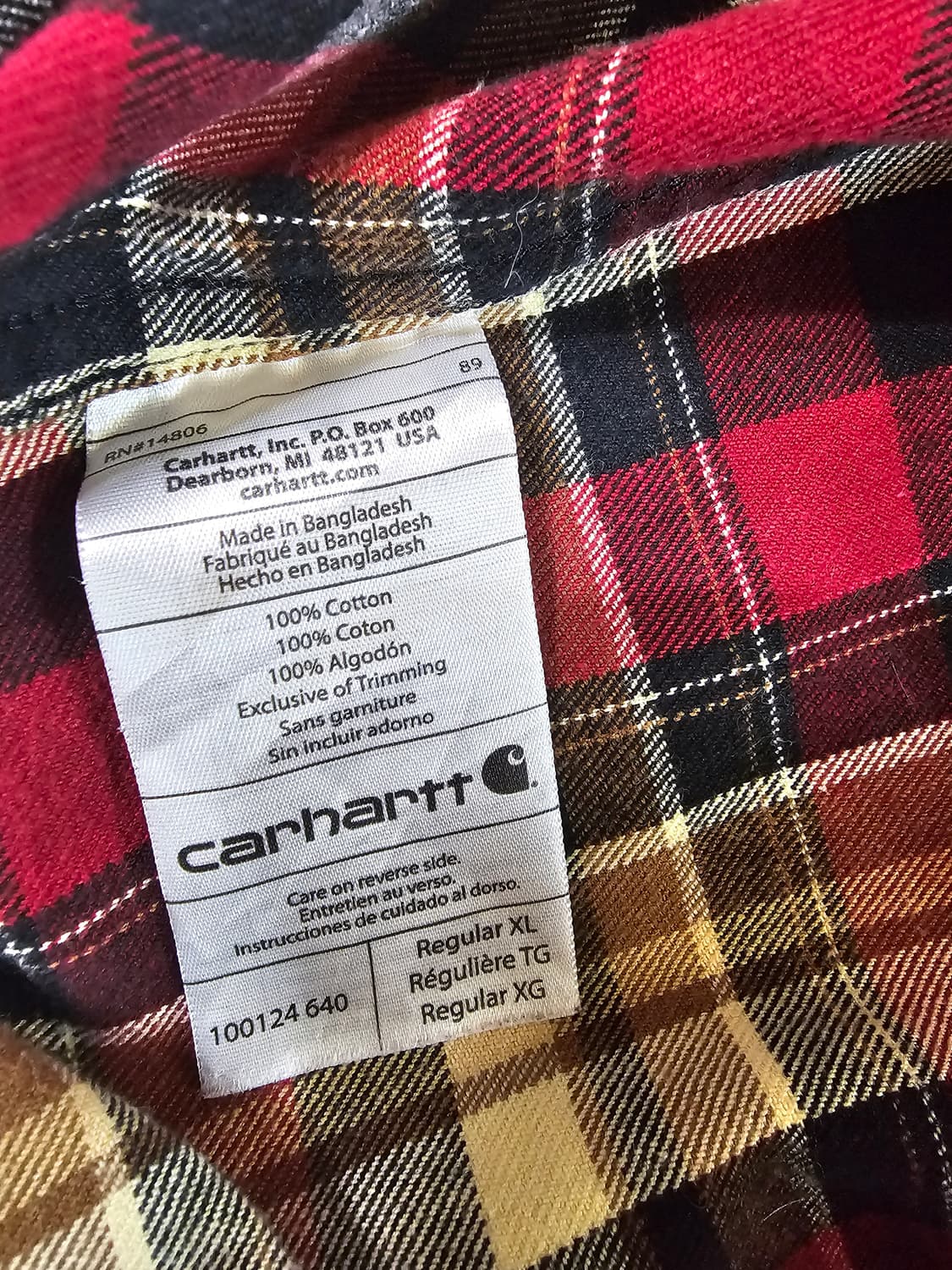 [XL] Carhartt 칼하트 빈티지 플란넬 체크 셔츠 자켓 레귤러핏 상품이미지8