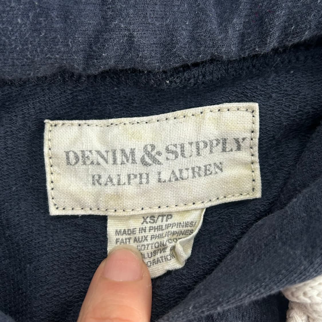 Polo 폴로 데님앤수플라이 스펠아웃로고 네이비 후드집업 상품이미지5