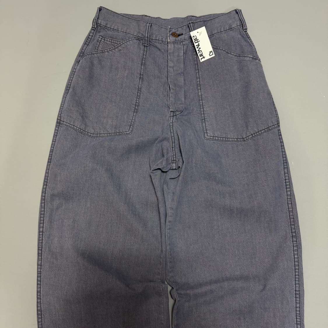 JOHN BULL blue 블루 워시드 데님 신치백 루즈 와이드 워크 팬 상품이미지8