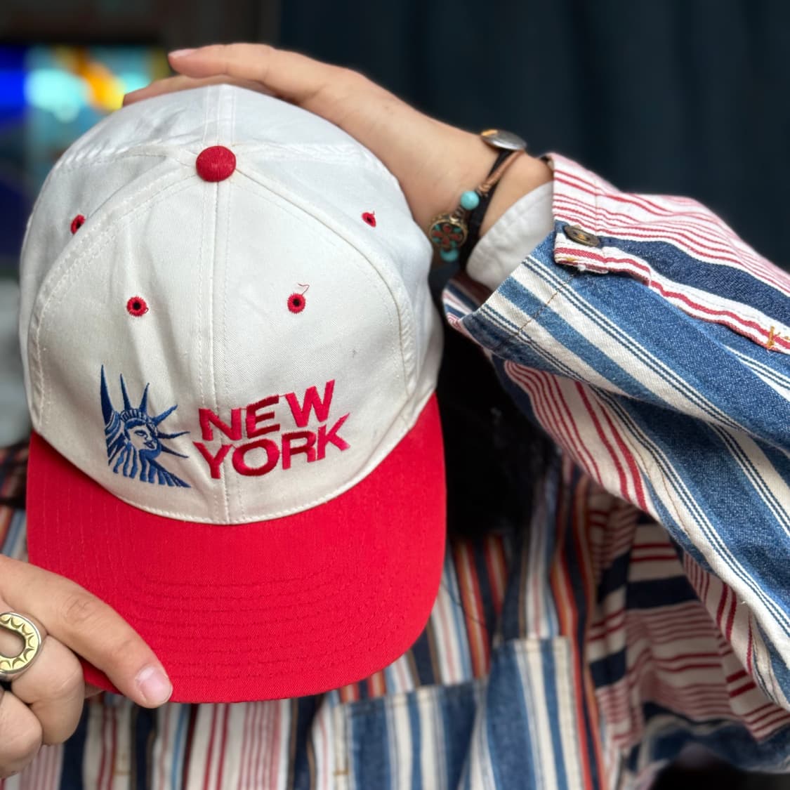USA 빈티지 뉴욕 자수 스냅백 OS 상품이미지7