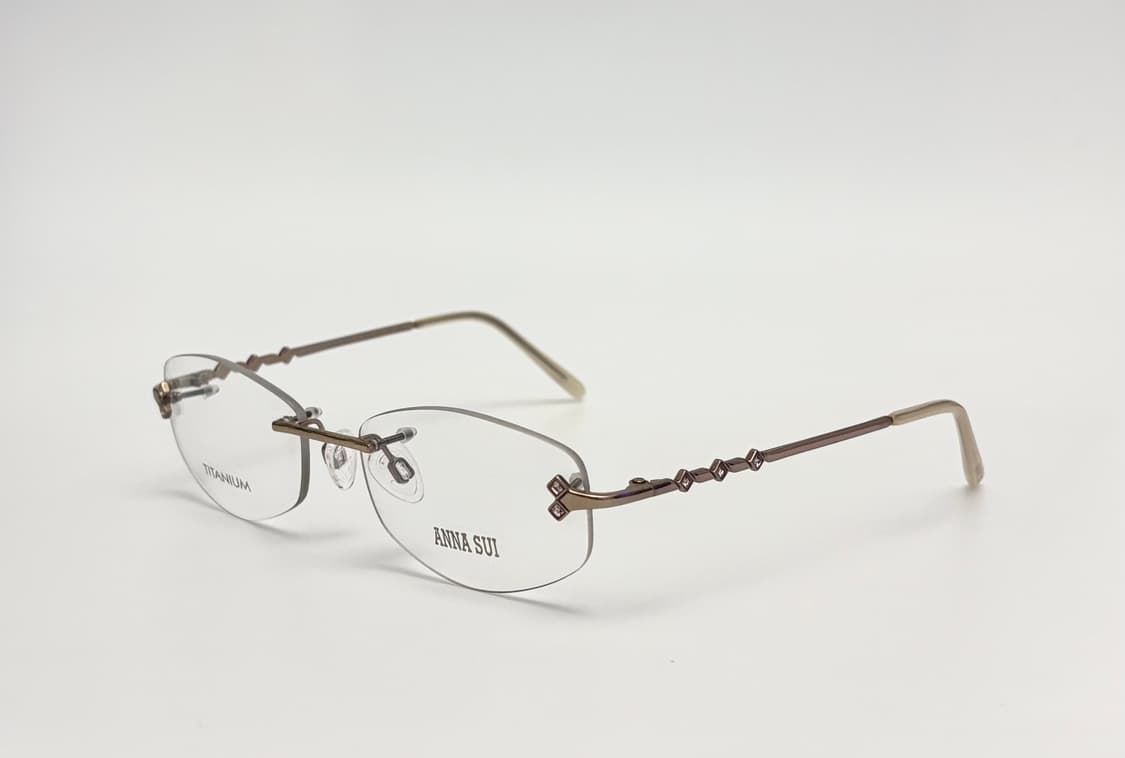 안나수이 큐빅 무테 안경 상품이미지1