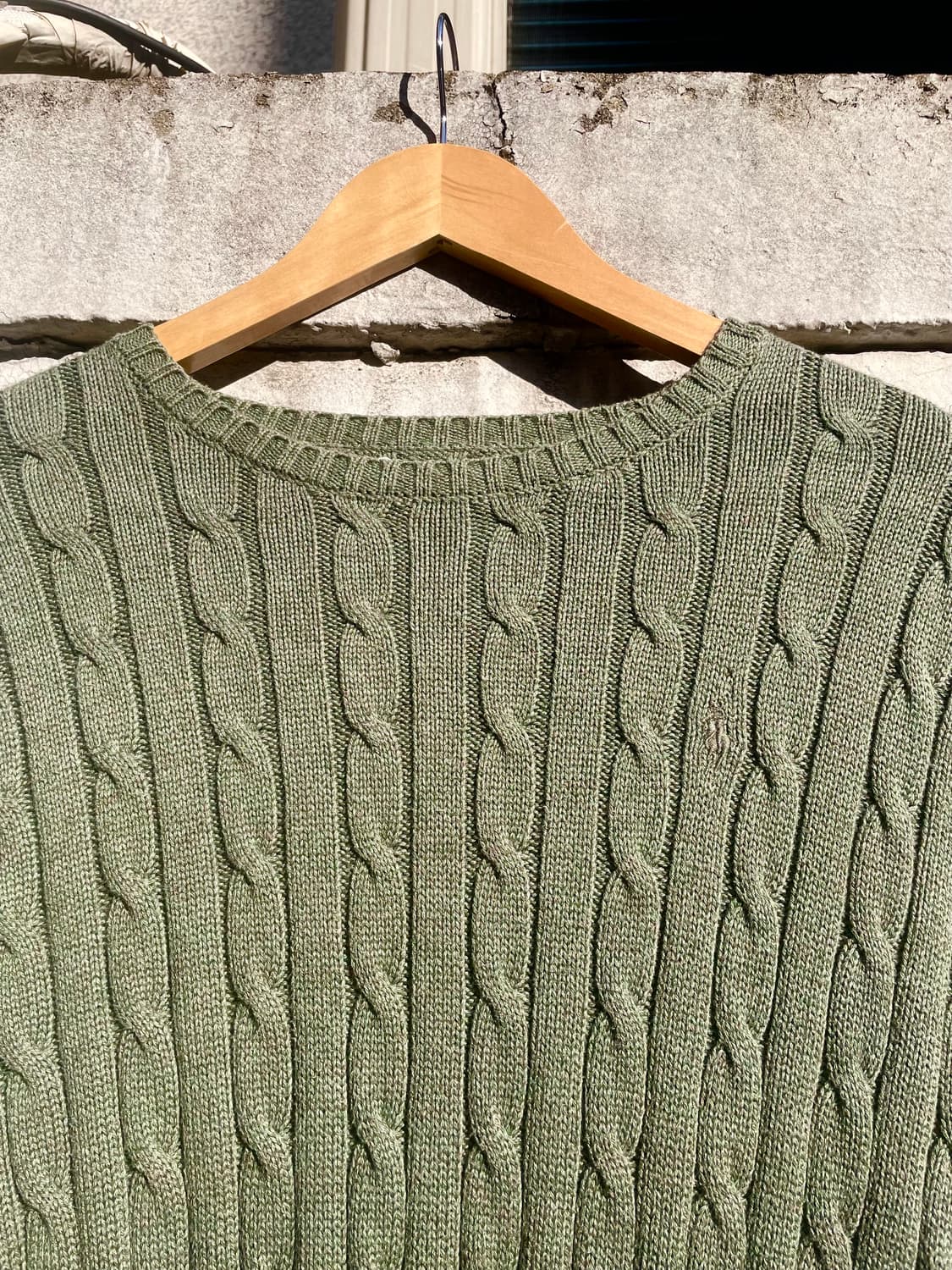 Ralph Lauren Green Cable Knit Sweater 상품이미지2