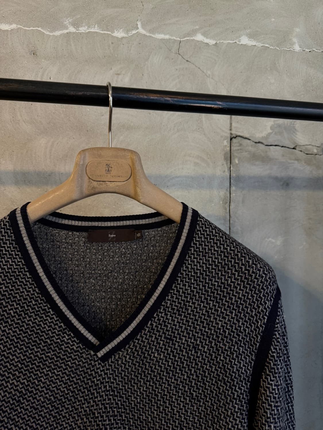 Z제냐 브이넥 니트 100 상품이미지3