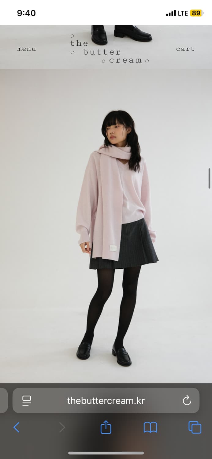 [SLOCO] Jenna v neck cashmere knit,블루베리 상품이미지1