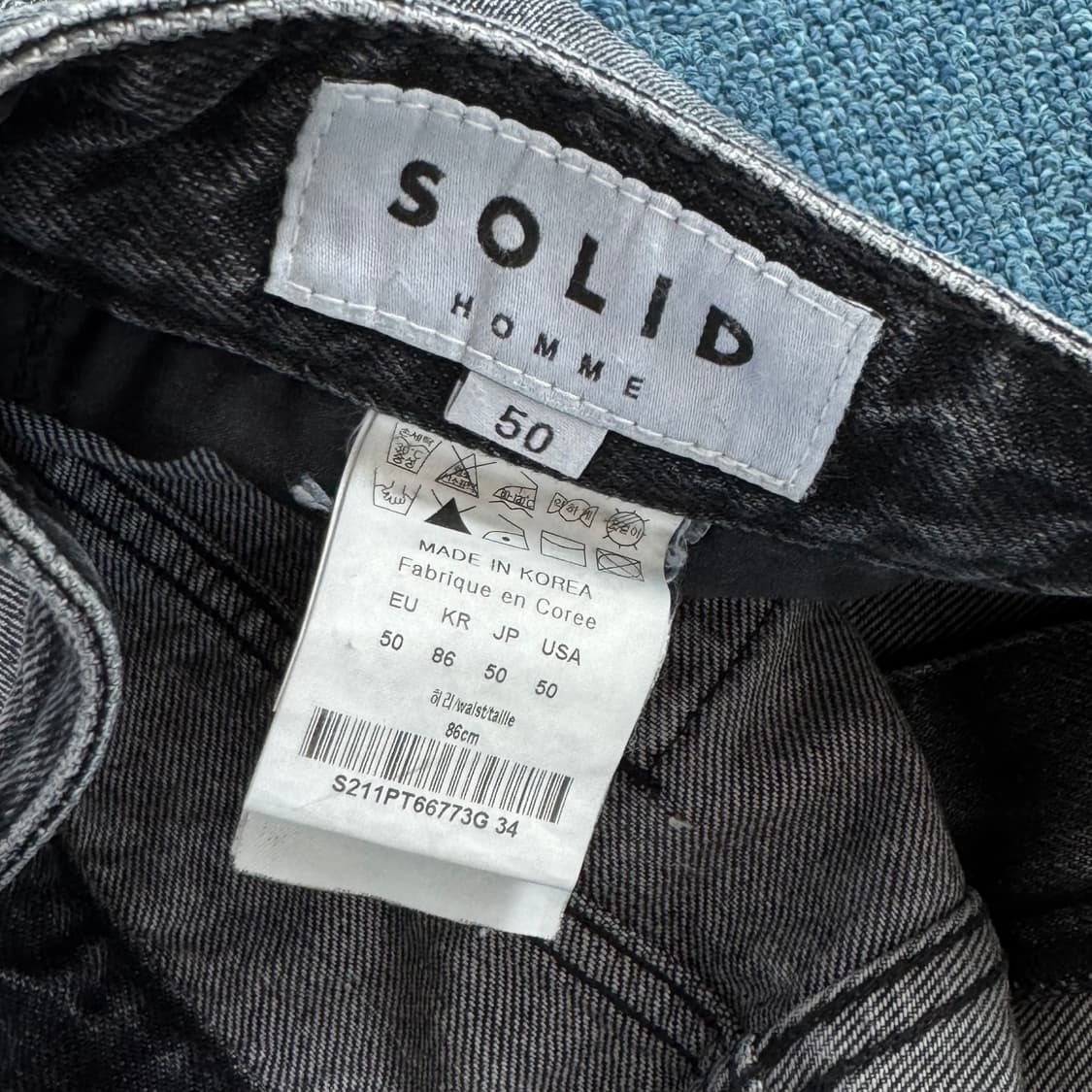 솔리드옴므 워싱 데님팬츠 50 상품이미지6