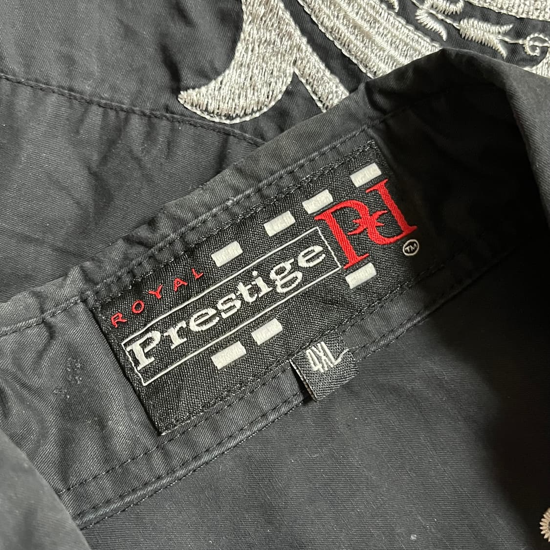 4XL vtg y2k 풀자수 오버핏 반팔셔츠 상품이미지4