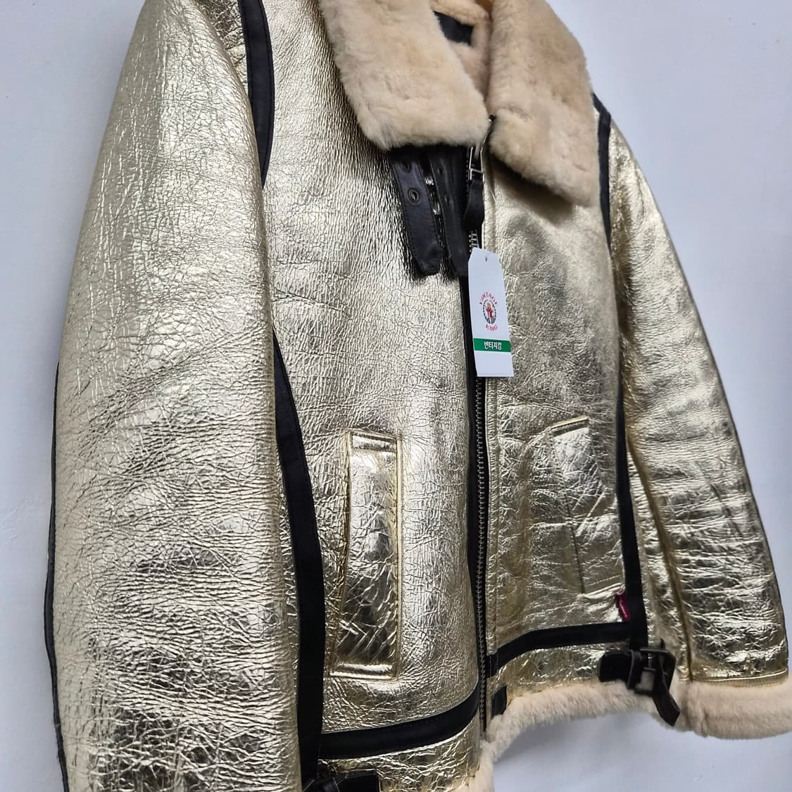 아비렉스 골드 무스탕 자켓 남성 M 상품이미지2