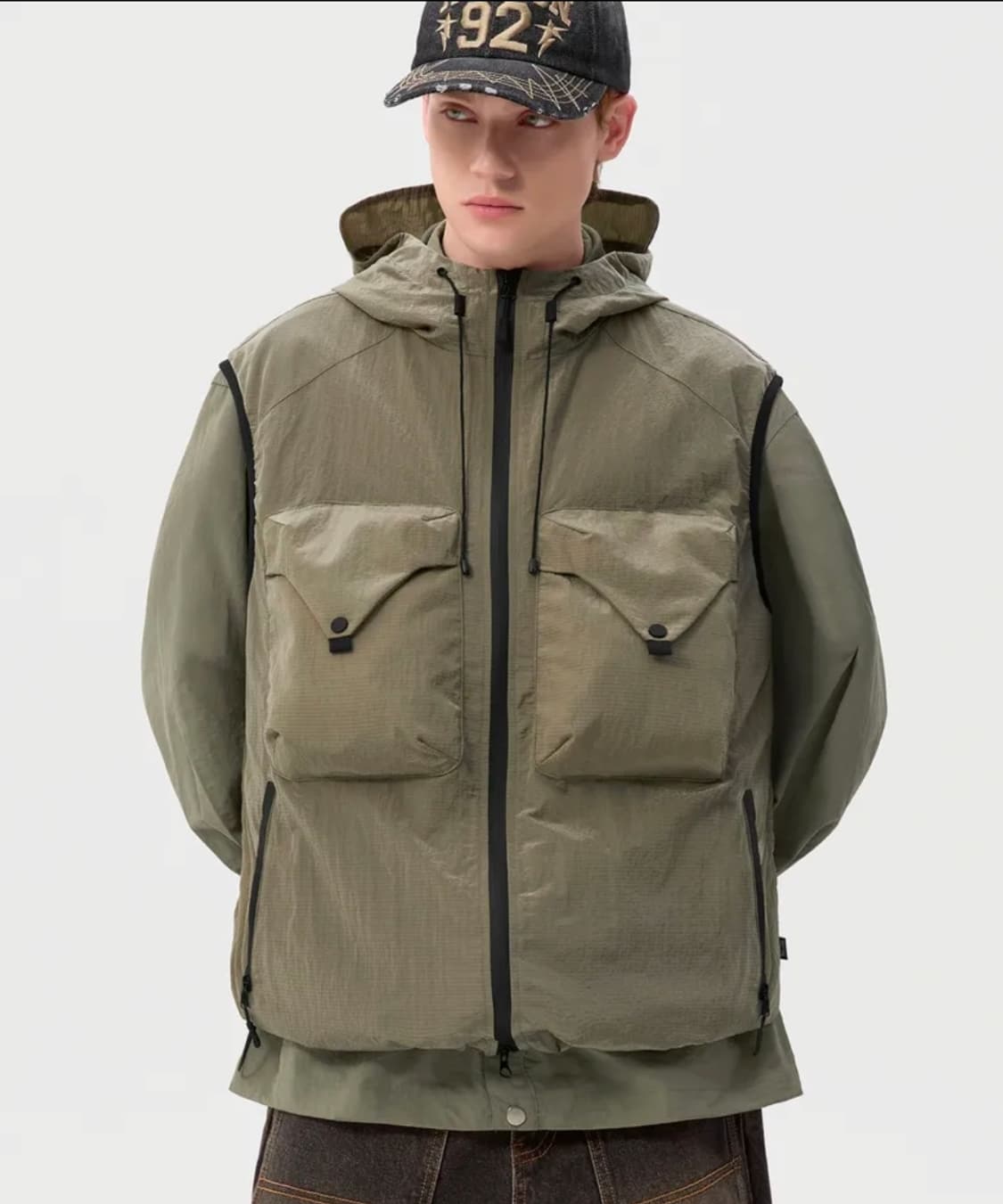 M ) 새상품 트릴리온 빅포켓 나일론 후드집업 베스트 상품이미지2