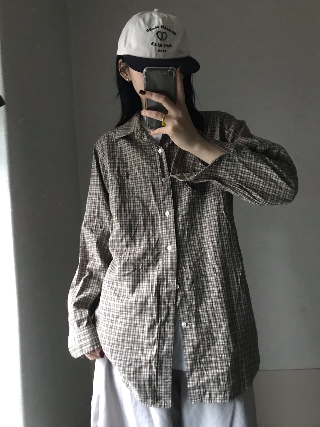 폴로 브라운 버건디포니 체크셔츠 상품이미지3