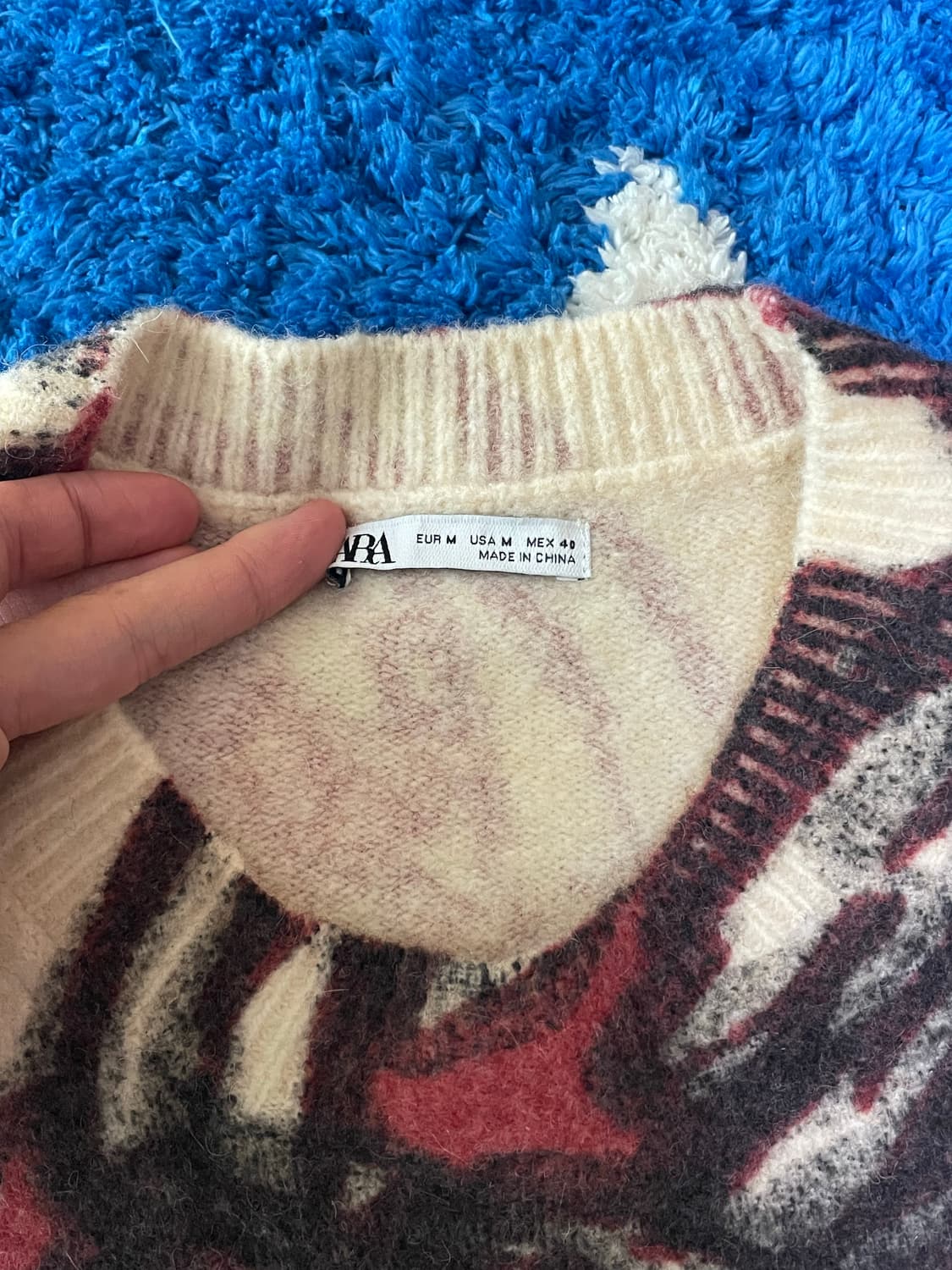 ZARA 패턴 니트 M 상품이미지2