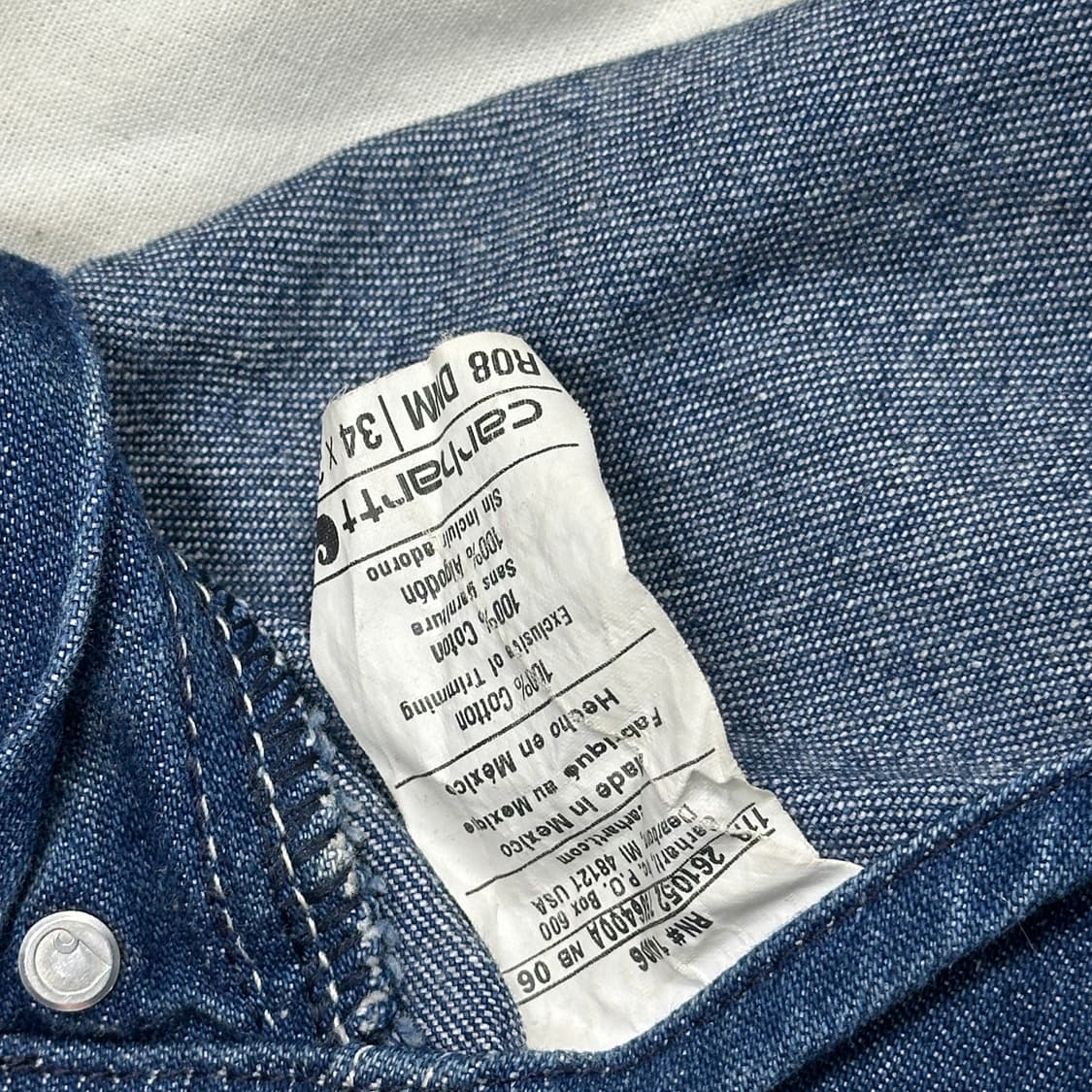 칼하트 데님 오버롤 멜빵 상품이미지4