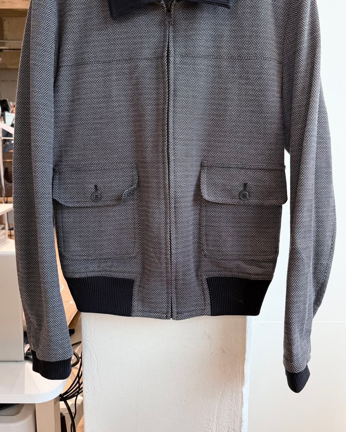 돌체앤가바나 블랙 자가드 G-1 블루종 자켓 상품이미지6