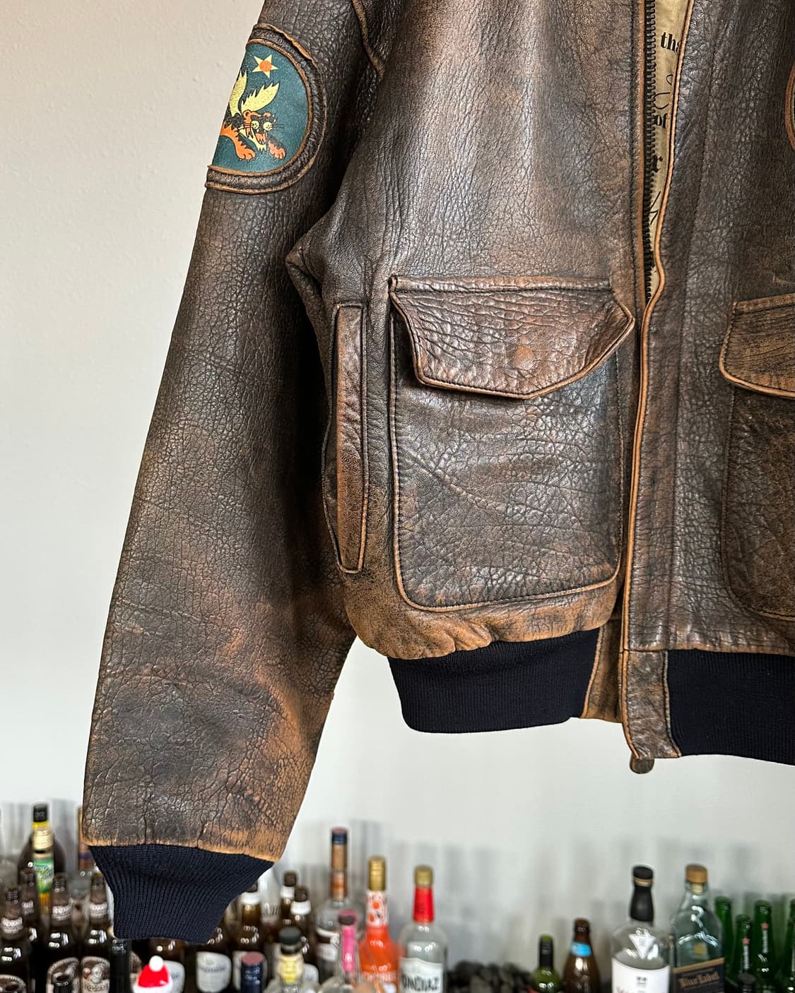 [M-L]아비렉스 Avirex A-2 플라이트 레더 자켓 상품이미지4