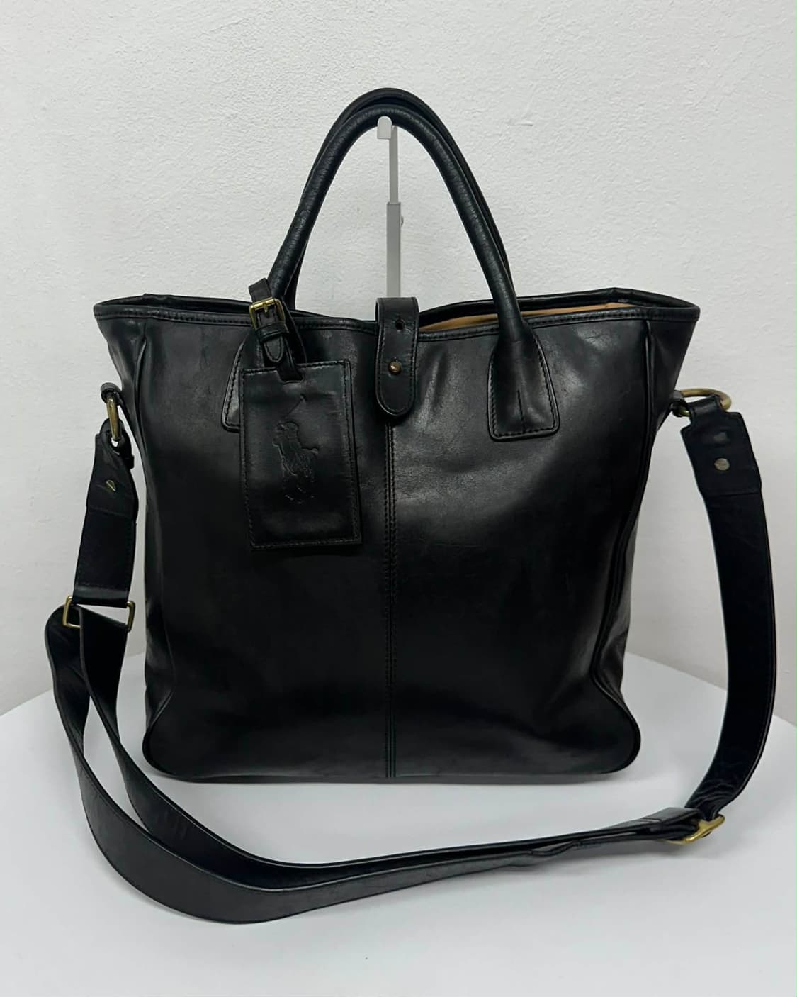 폴로 랄프로렌 카우하이드 소가죽 메신저 토트백 상품이미지1