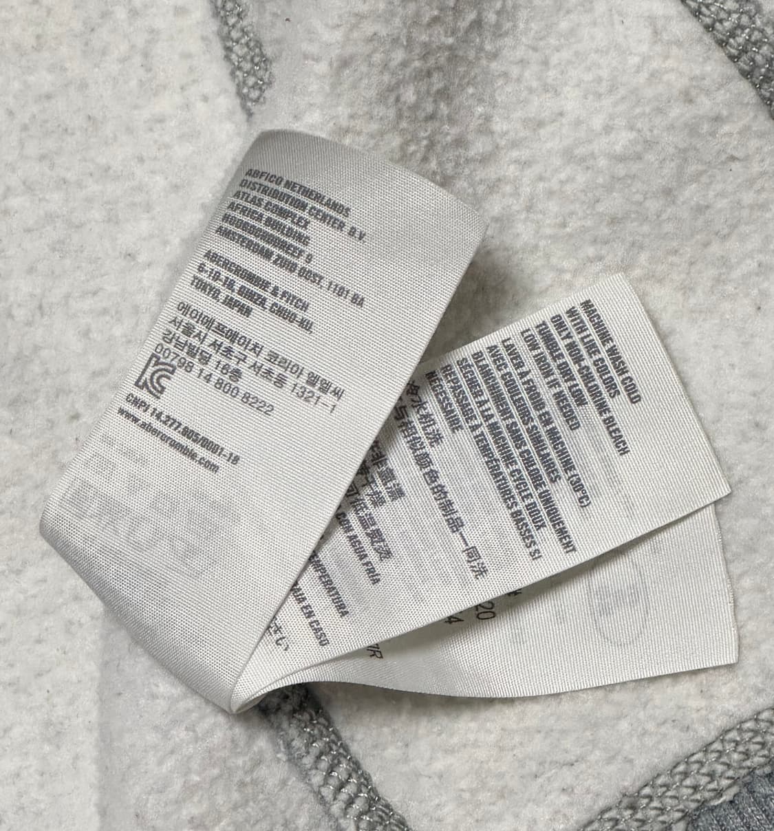 아베크롬비 그레이 기모 후드집업  상품이미지7