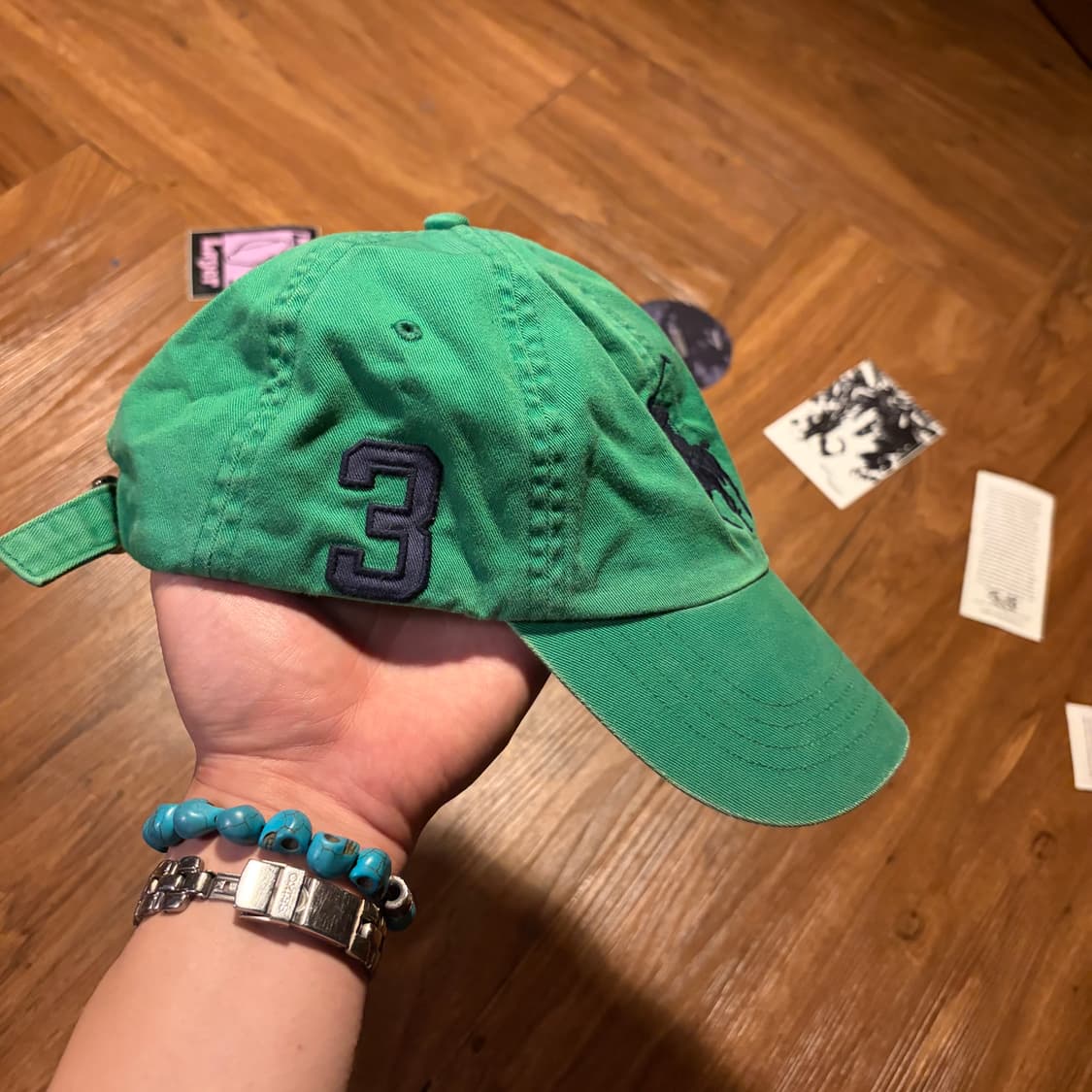 90S POLO RALPH LAUREN 그린 빈티지 볼캡 상품이미지6