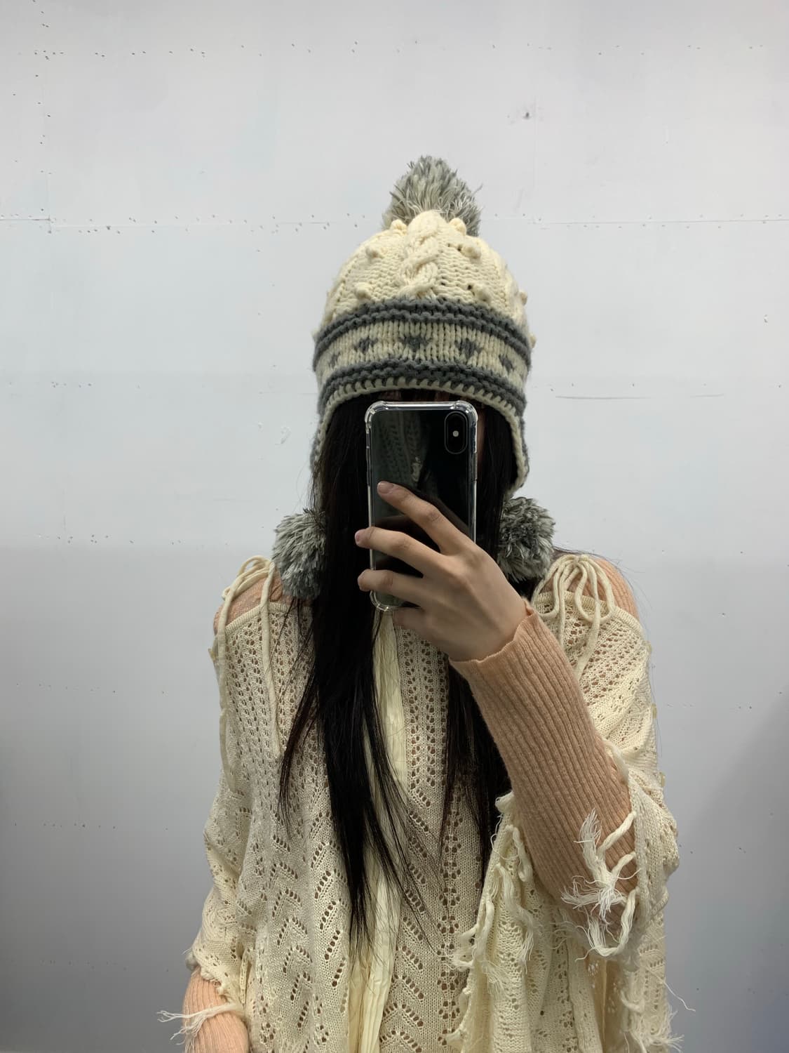 노르딕 이어플랩 폼폼이 비니 상품이미지2