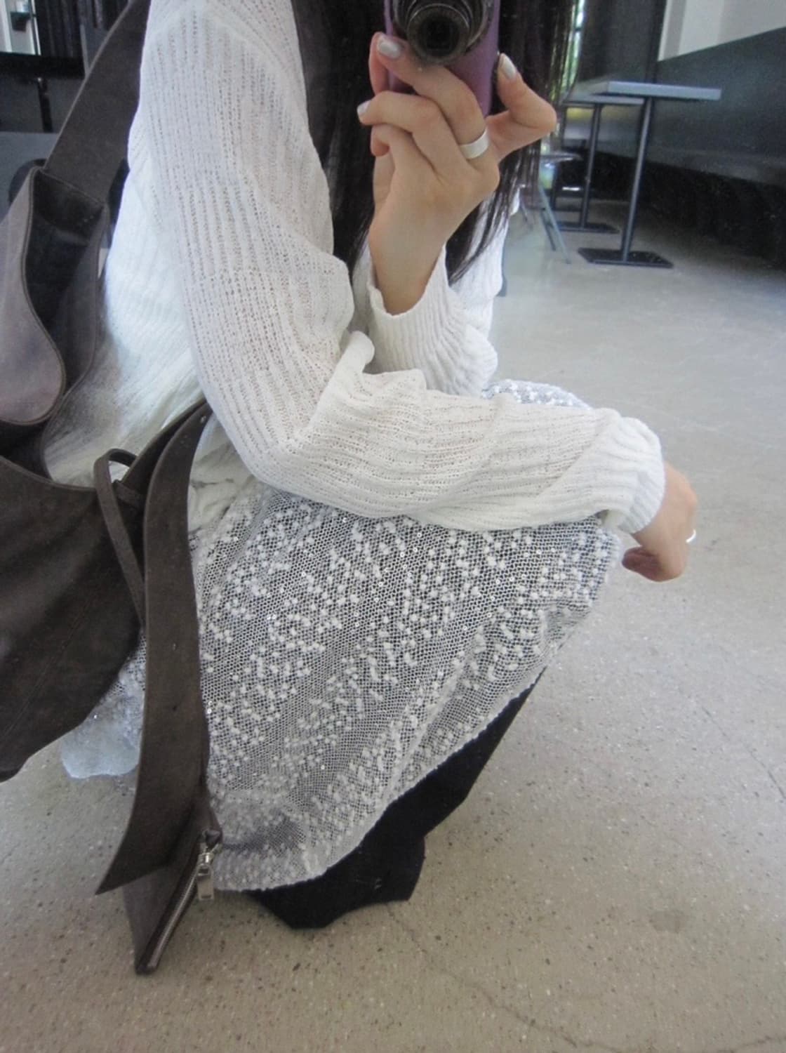 새상품) 튜프티 스팽글 레이어드 스커트 상품이미지7