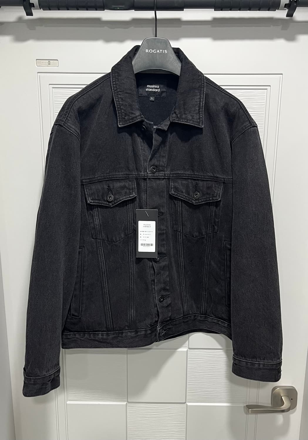 무신사스탠다드 릴렉스드 데님 트러커 자켓 L [워시드블랙] 상품이미지1