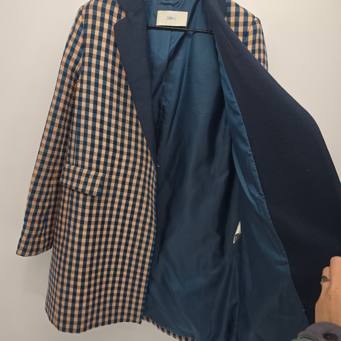 DEWL 체크 패턴 코트 상품이미지10
