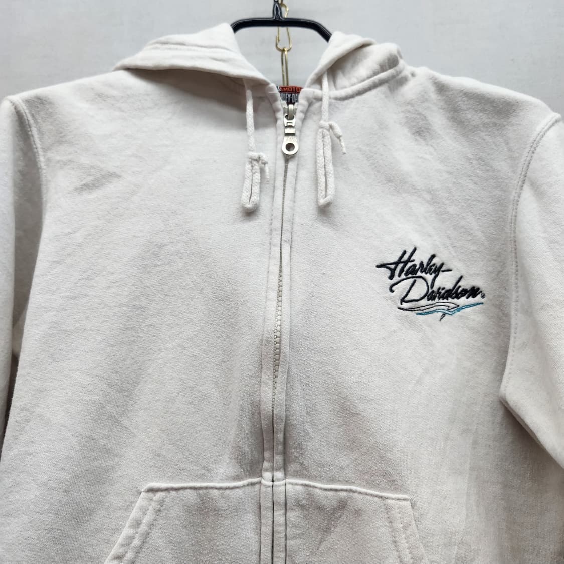 할리데이비슨 자수로고 빈티지 후드집업 M 상품이미지2