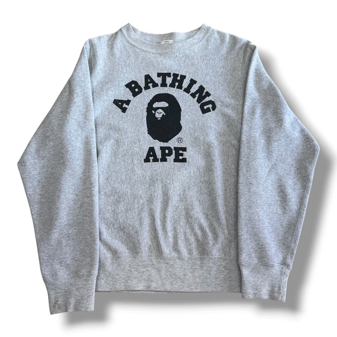 Bape 빅로고 그레이 맨투맨 상품이미지1