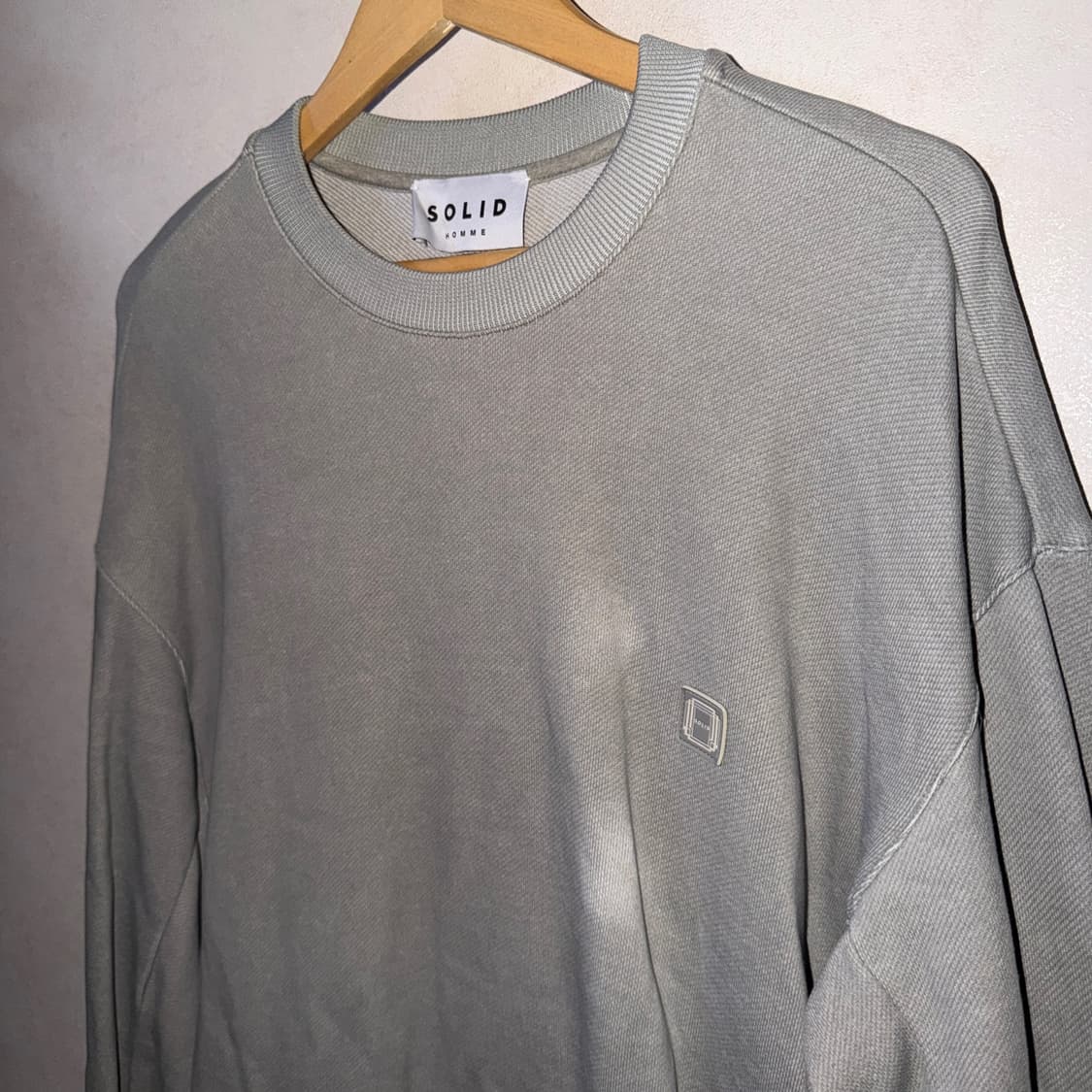 솔리드옴므 백로고 빈티지 맨투맨 48 (남성 슬림 105정도) 상품이미지10